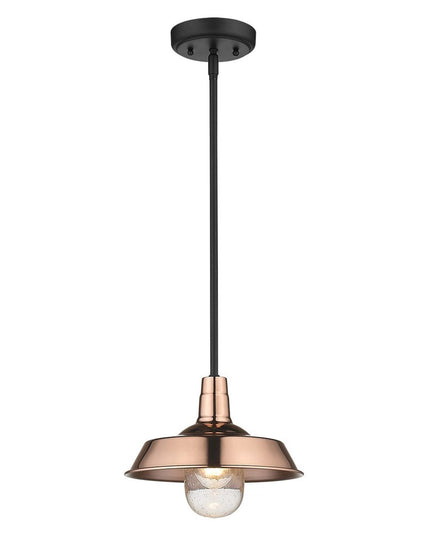 Shiny Copper Shallow Plate Adjustable Pendant Light