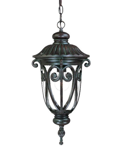 Naples 1-Light Marbelized Mahogany Hanging Light