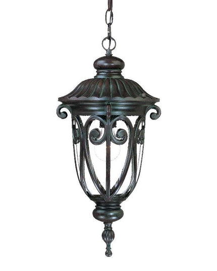 Naples 1-Light Marbelized Mahogany Hanging Light