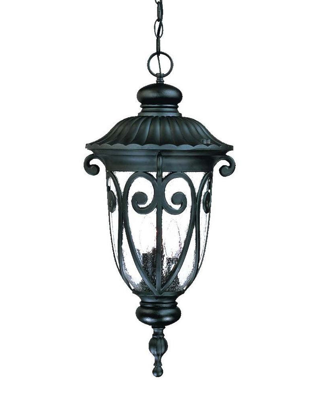 Naples 3-Light Matte Black Hanging Light