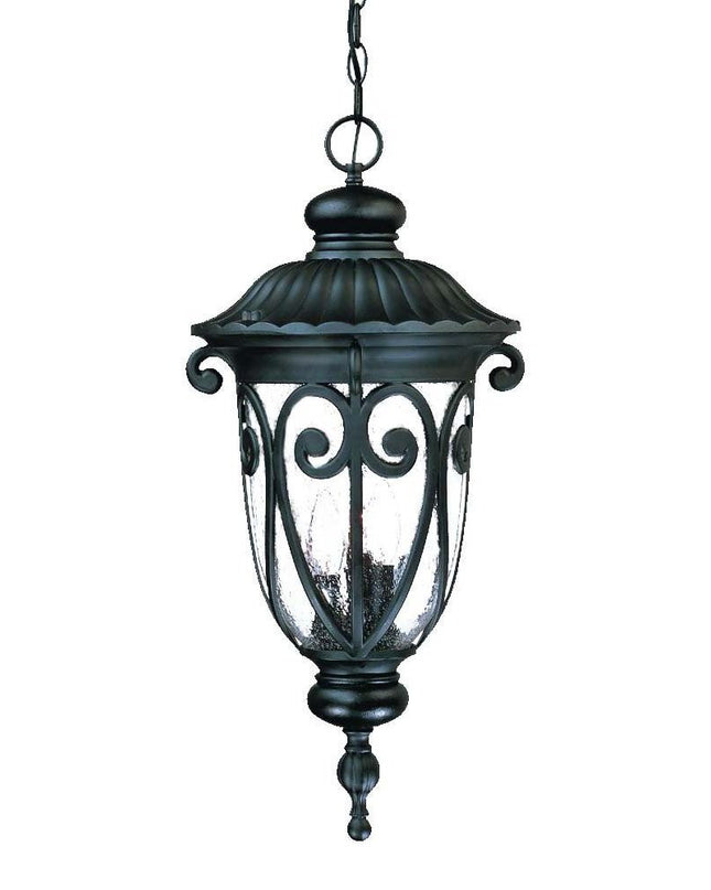 Naples 3-Light Matte Black Hanging Light