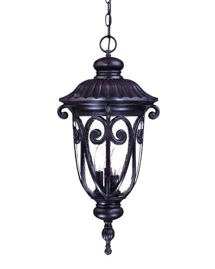 Naples 3-Light Marbelized Mahogany Hanging Light