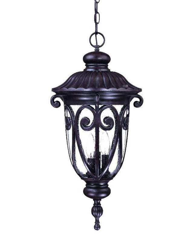 Naples 3-Light Marbelized Mahogany Hanging Light