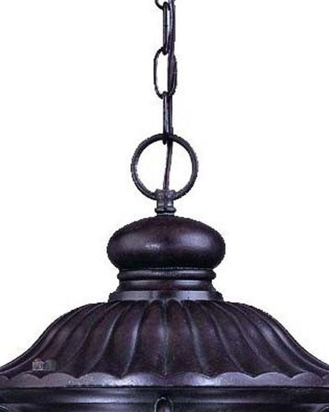 Naples 3-Light Marbelized Mahogany Hanging Light