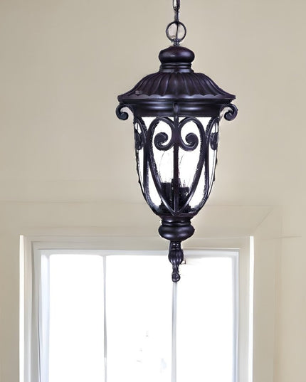 Naples 3-Light Marbelized Mahogany Hanging Light