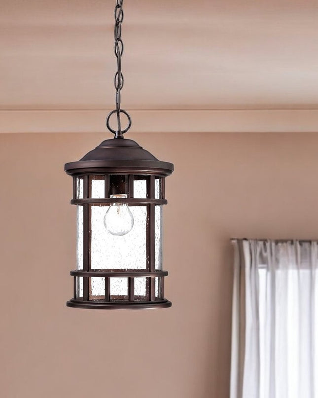 Black Lantern Seeded Metal Dimmable Chandelier With Clear Shades