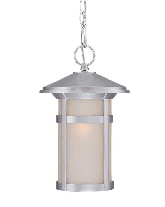 Silver Lantern Metal Dimmable Chandelier With Frosted Shades