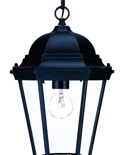 Black Lantern Beveled Metal Dimmable Chandelier With Clear Shades