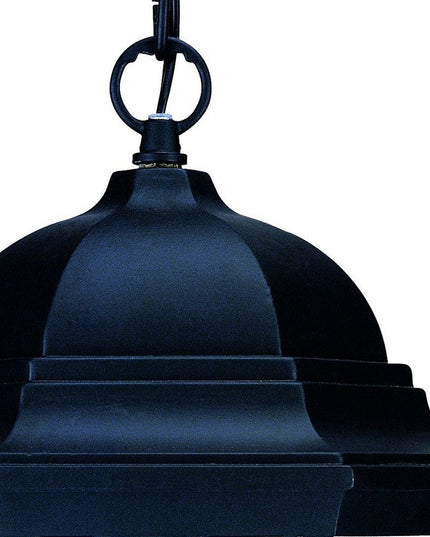 Black Lantern Beveled Metal Dimmable Chandelier With Clear Shades