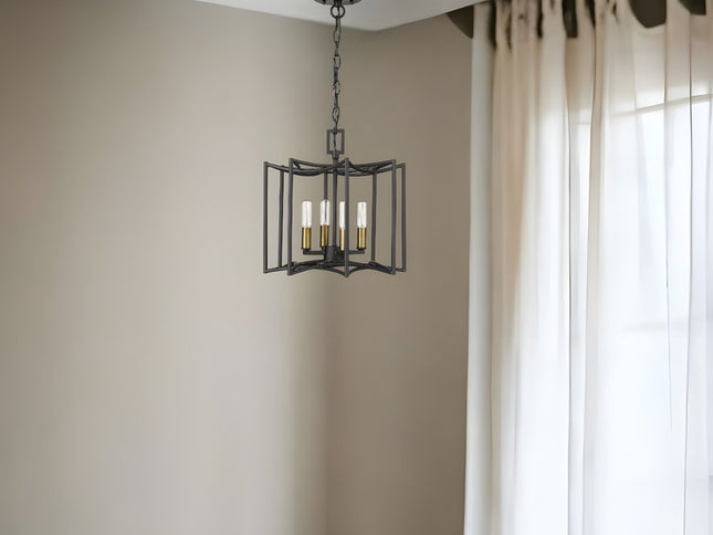 Rhian 4-Light Matte Black Pendant
