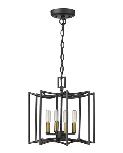 Rhian 4-Light Matte Black Pendant
