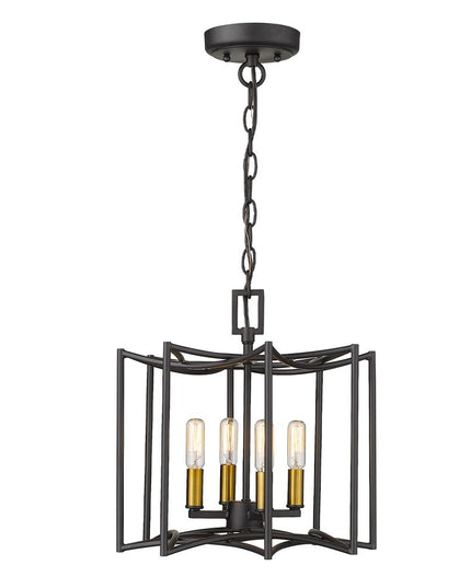 Rhian 4-Light Matte Black Pendant