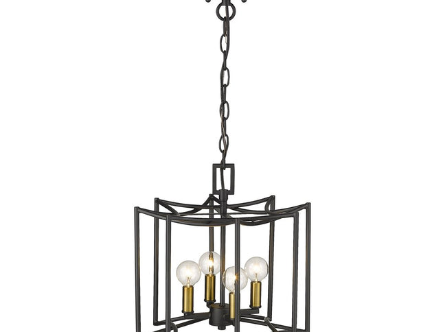 Rhian 4-Light Matte Black Pendant