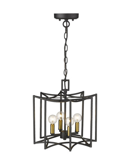 Rhian 4-Light Matte Black Pendant