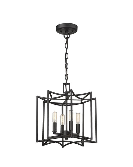 Rhian 4-Light Matte Black Pendant