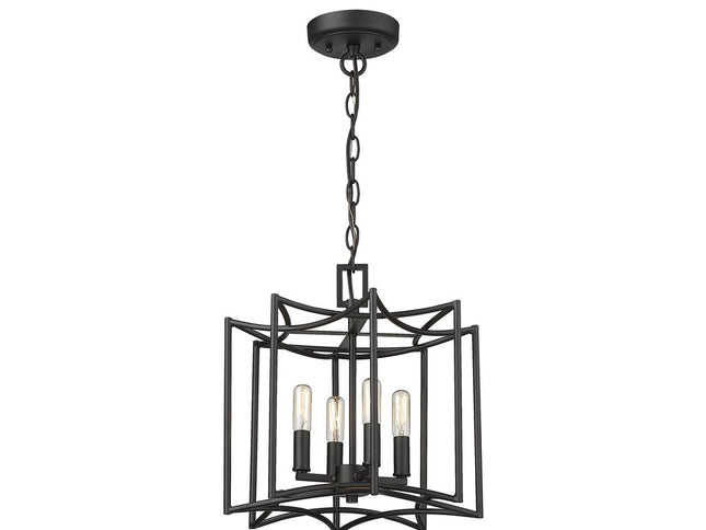 Rhian 4-Light Matte Black Pendant