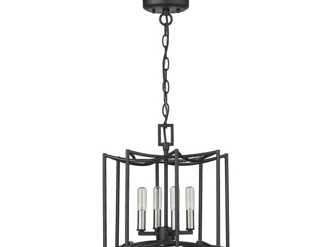 Rhian 4-Light Matte Black Pendant