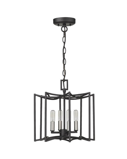 Rhian 4-Light Matte Black Pendant