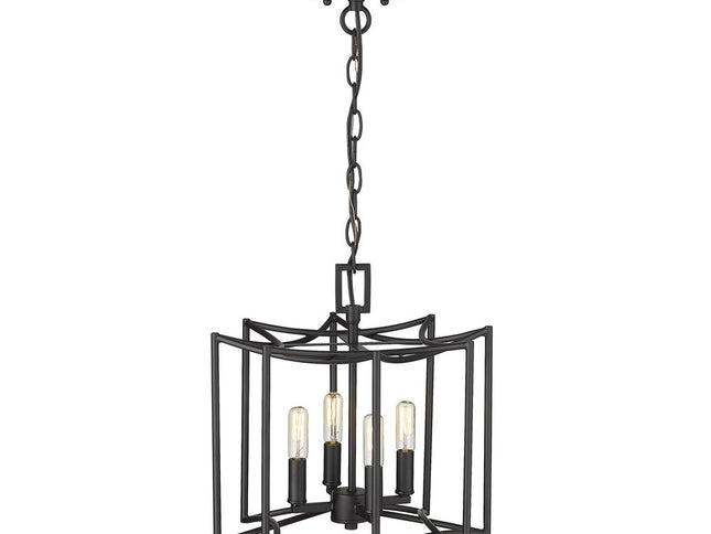 Rhian 4-Light Matte Black Pendant