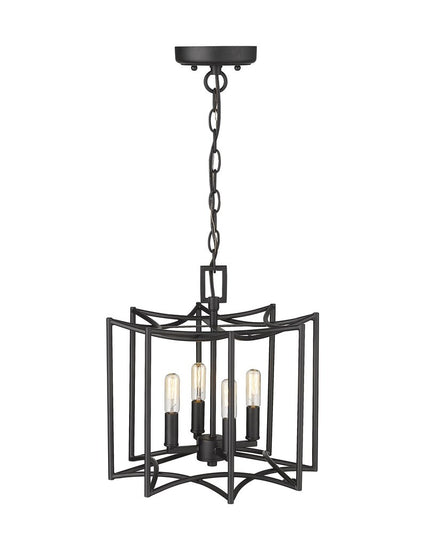 Rhian 4-Light Matte Black Pendant