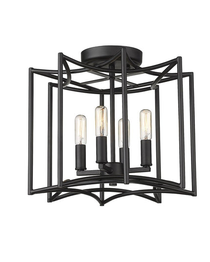 Rhian 4-Light Matte Black Pendant