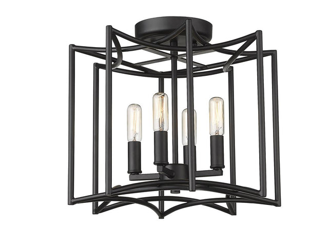 Rhian 4-Light Matte Black Pendant