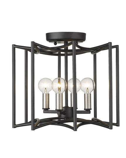 Rhian 4-Light Matte Black Pendant