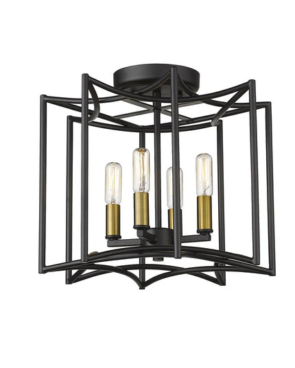 Rhian 4-Light Matte Black Pendant