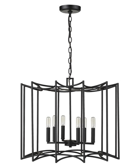 Rhian 8-Light Matte Black Pendant