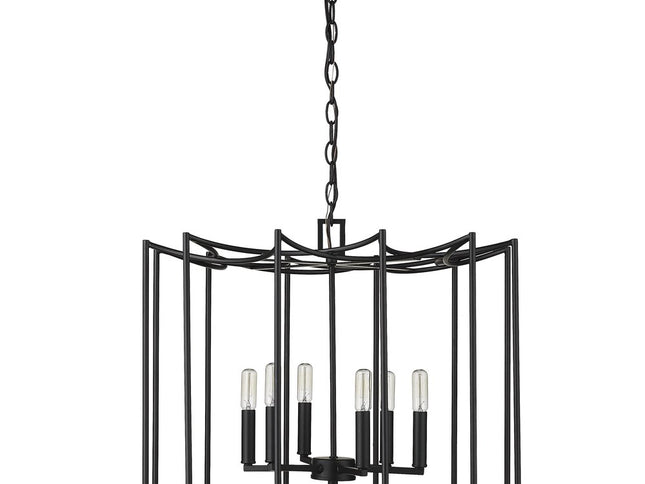 Rhian 8-Light Matte Black Pendant
