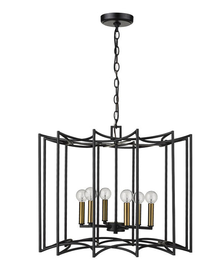 Rhian 8-Light Matte Black Pendant