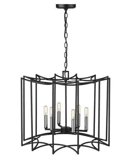 Rhian 8-Light Matte Black Pendant
