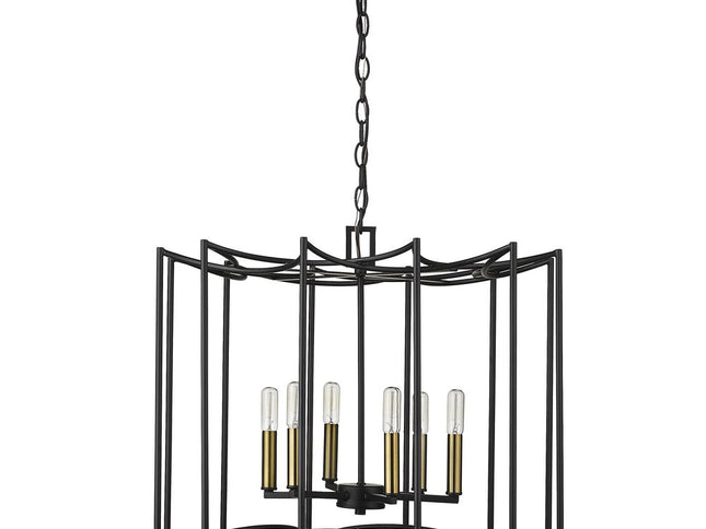 Rhian 8-Light Matte Black Pendant