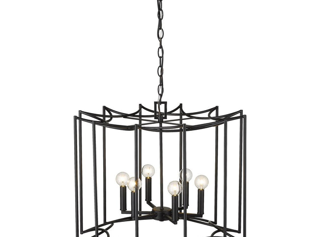 Rhian 8-Light Matte Black Pendant