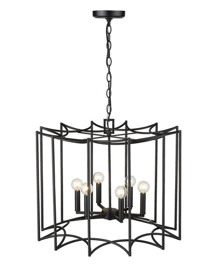 Rhian 8-Light Matte Black Pendant