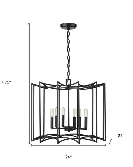 Rhian 8-Light Matte Black Pendant