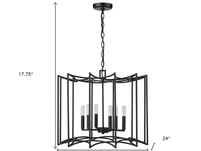 Rhian 8-Light Matte Black Pendant