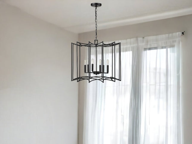 Rhian 8-Light Matte Black Pendant