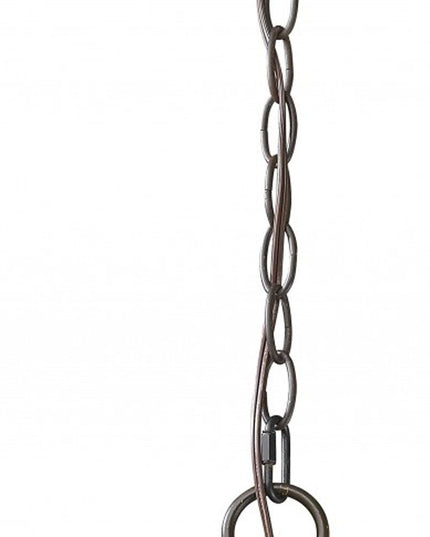 Aria 3-Light Oil-Rubbed Bronze Globe Pendant With Mother Of Pearl Accents