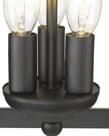 Vintage Black Metal Tapered Hanging Light