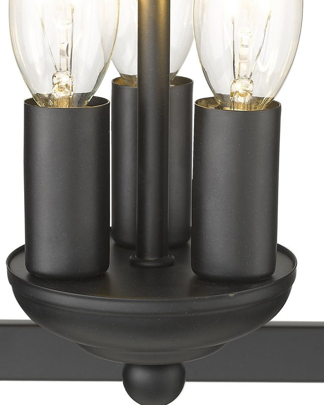 Vintage Black Metal Tapered Hanging Light