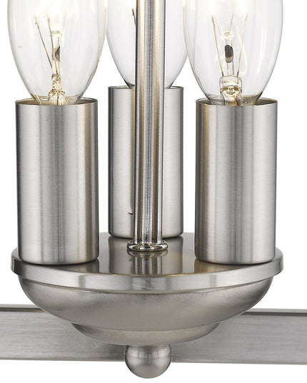 Vintage Silver Metal Tapered Hanging Light