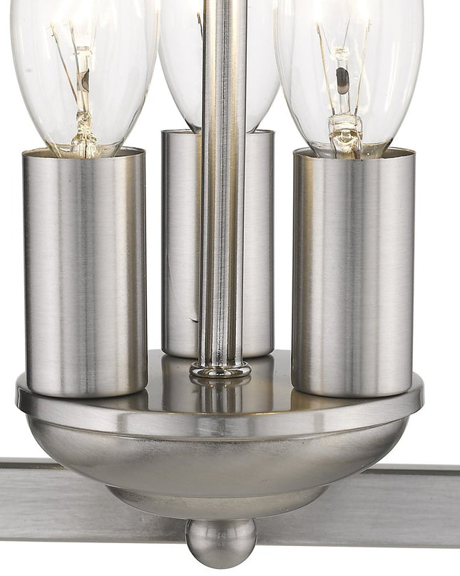 Vintage Silver Metal Tapered Hanging Light