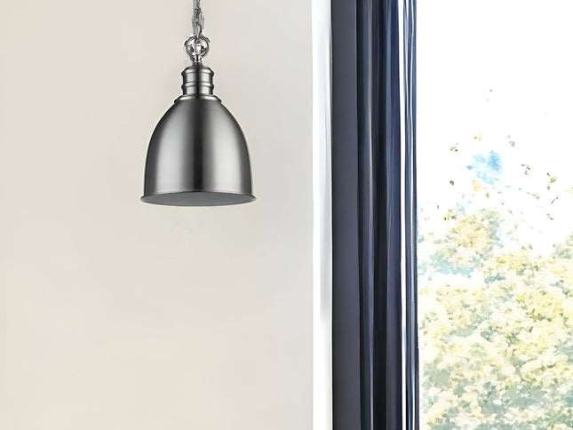 Minimalist Silver Metal Pendant Hanging Light