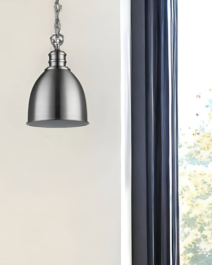 Minimalist Silver Metal Pendant Hanging Light