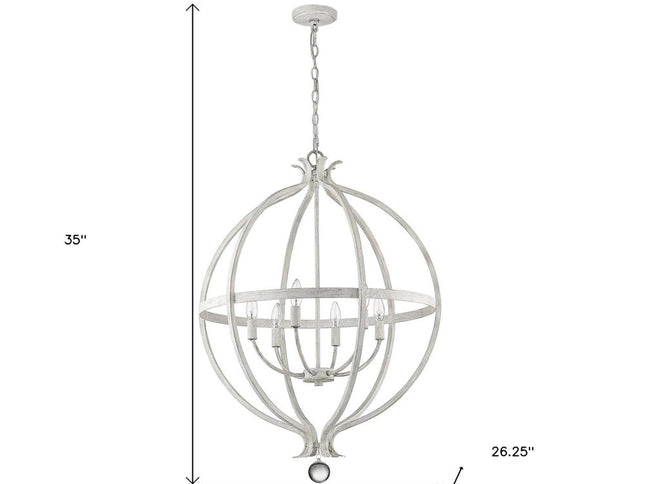 Callie 6-Light Country White Pendant