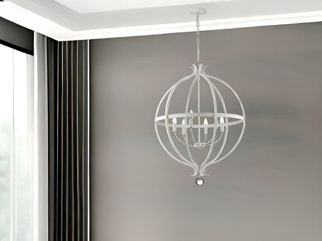 Callie 6-Light Country White Pendant