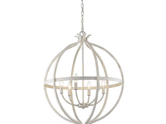 Callie 6-Light Country White Pendant