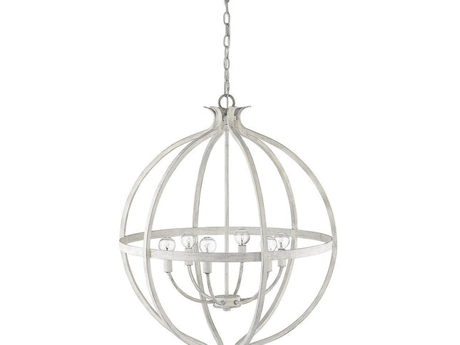 Callie 6-Light Country White Pendant
