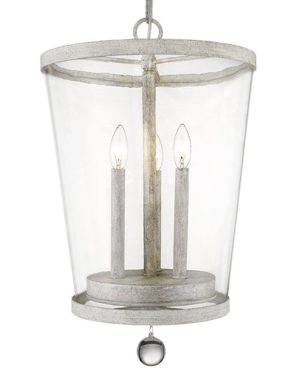 Callie 3-Light Country White Foyer Pendant